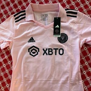 New Women's Inter Miami CF Messi adidas Pink 2023 Heart Beat Kit Replica Jersey